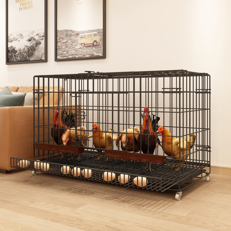 Chicken Cage Henhouse Automatic Rolling Egg Breeding Cage Home Extra-large Chicken Coop Home Outdoor Folding and Dung Stainless Steel