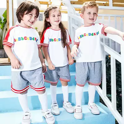Desni Shun new kindergarten garden clothes summer Korean version of primary and secondary school students school uniforms men's and women's sports class clothes suit