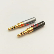 Pure version No label Burn Grade Gold Plated Lengthened Large Steps 3 5MM 3 Knots Solid Binaural Headphone Plug