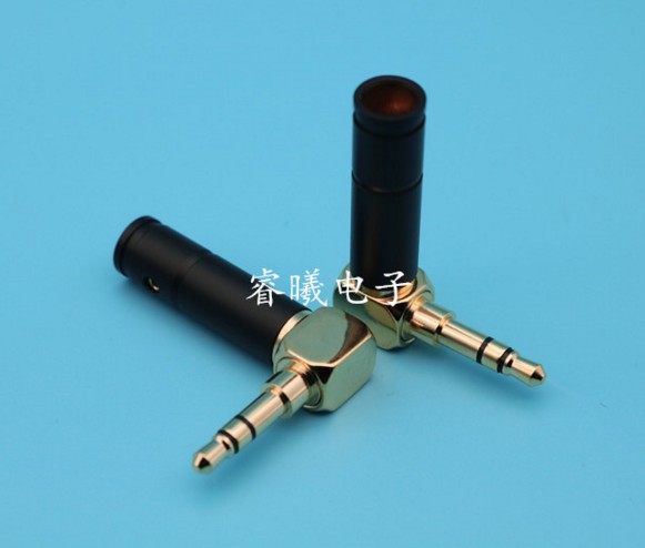 Ronger REP-480 L type 3 5mm bent plug gilded stereo headphones 3 knots 6mm tailgate