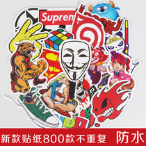 9 styles of 100 graffiti luggage stickers Rod travel skateboard guitar stickers Car motorcycle bicycle stickers