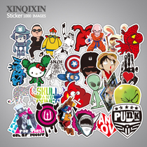 1000 non-repeat cartoon graffiti sticker luggage tie rod suitcase sticker notebook thermos cup sticker