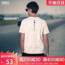 British Jue Lun summer mens ice cotton cool summer round neck smiley face half sleeve short sleeve T-shirt grimace print