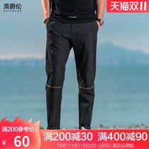 British Jue Lun 2021 summer new casual pants trend straight line design trousers fashion denim trousers men