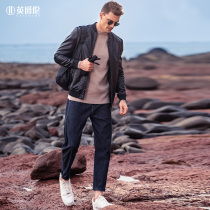 British Jue Lun autumn mens jeans 2021 New loose straight tube autumn winter trousers mens spring and autumn trousers tide