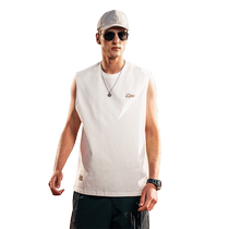 Yingjuerun 270G heavyweight pure cotton sleeveless vest mens summer sports basketball vest trendy American loose T-shirt