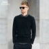 British Siren Fall / Winter Men Slim Fit Tide Thương hiệu Áo thun Áo len Hàng dệt kim Màu áo len quần áo nam hàng hiệu Kéo qua