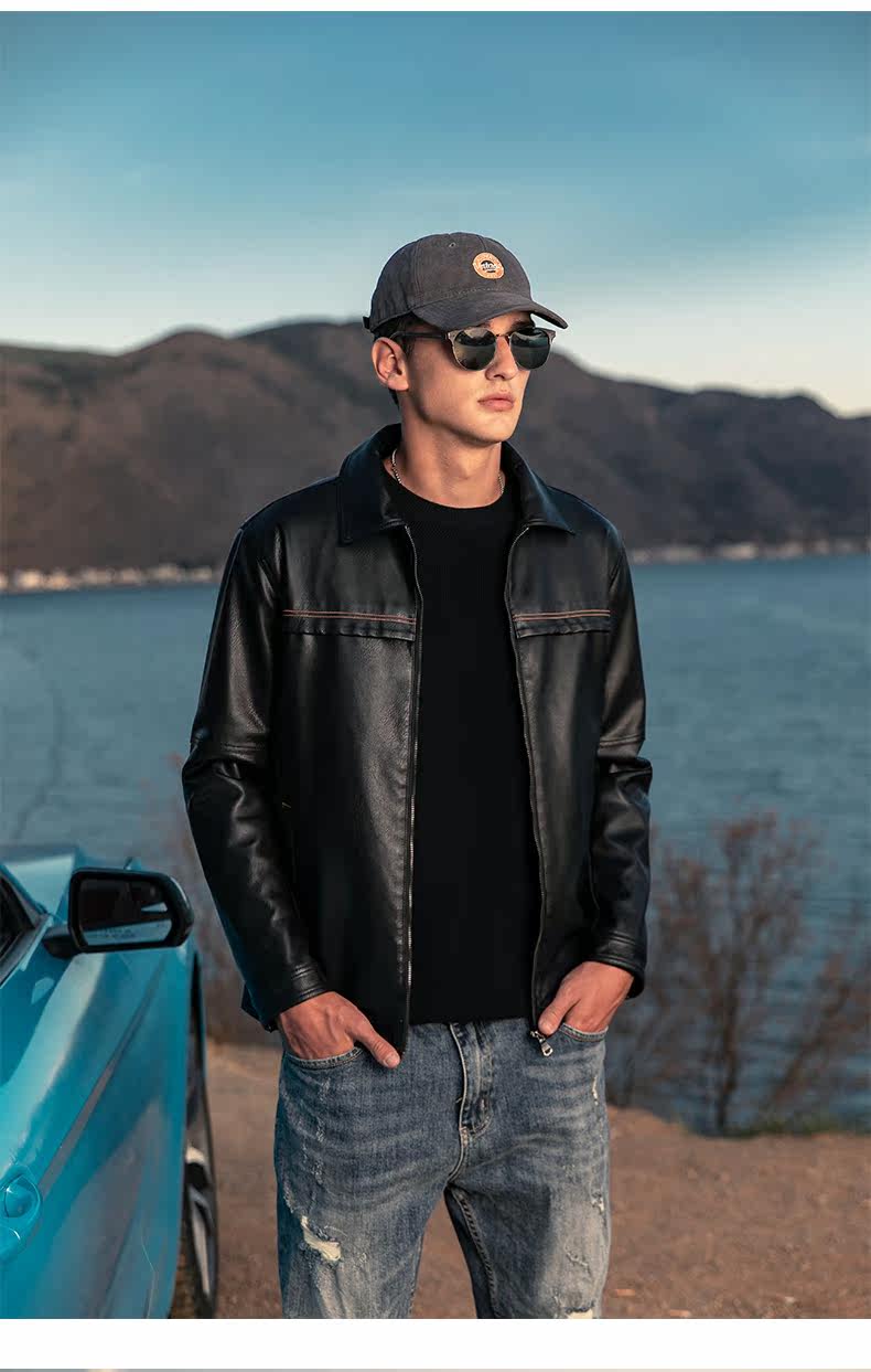  рысь  Yingjuele тенденция красивый черный ход воротник кожаная одежда школьник локомотив Кожа куртка пальто молодежь весна куртка        