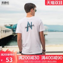 British Jue Lun 2021 summer New ins Tide brand short sleeve T-shirt men Street print half sleeve trend half sleeve students