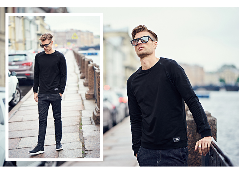 Áo len nam Jubilee nam mùa xuân và mùa thu 2018 mới Dây đeo xu hướng Hàn Quốc Áo khoác thể thao hoodie vàng