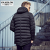 British Siren Winter Men Tide Thương hiệu Slim Châu Âu và Mỹ Đơn giản Middle Long Áo trùm đầu Cotton Áo khoác dày - Bông áo phao nam Bông