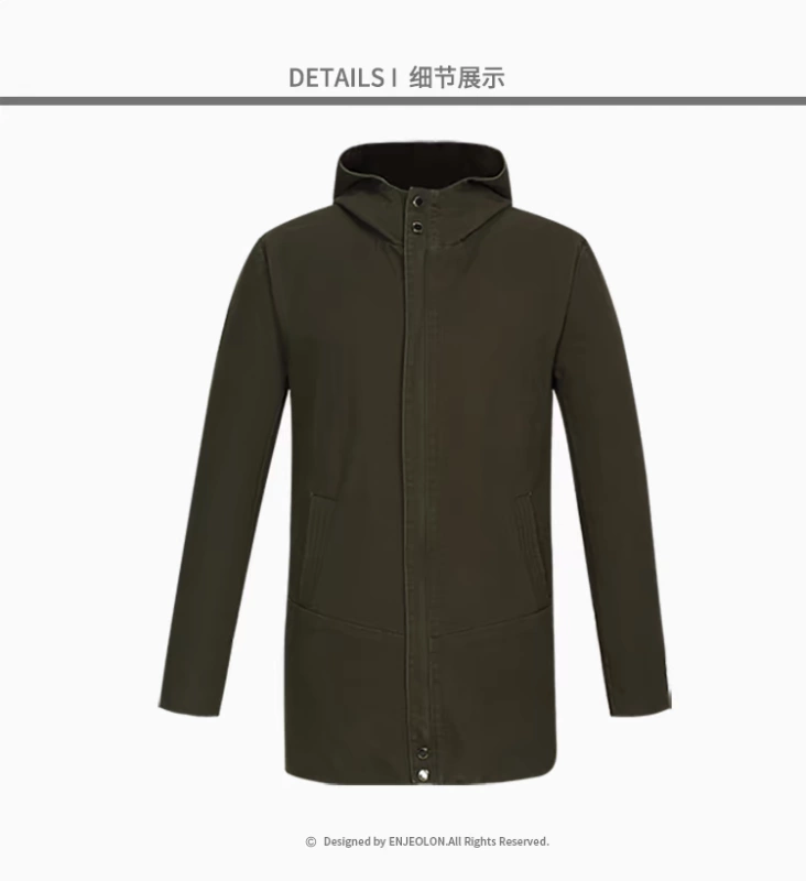 British Jubilee Thu và Đông Thời trang nam Tide Thương hiệu Áo khoác trùm đầu mỏng Nhật Bản Vintage Zip Áo trẻ trung áo jacket nam