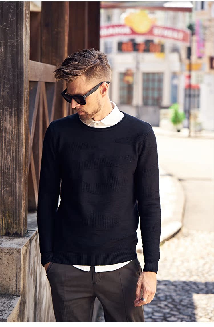 Jubilee Anh mùa xuân và mùa thu nam Áo len mới uốn xoăn áo hoodie cặp