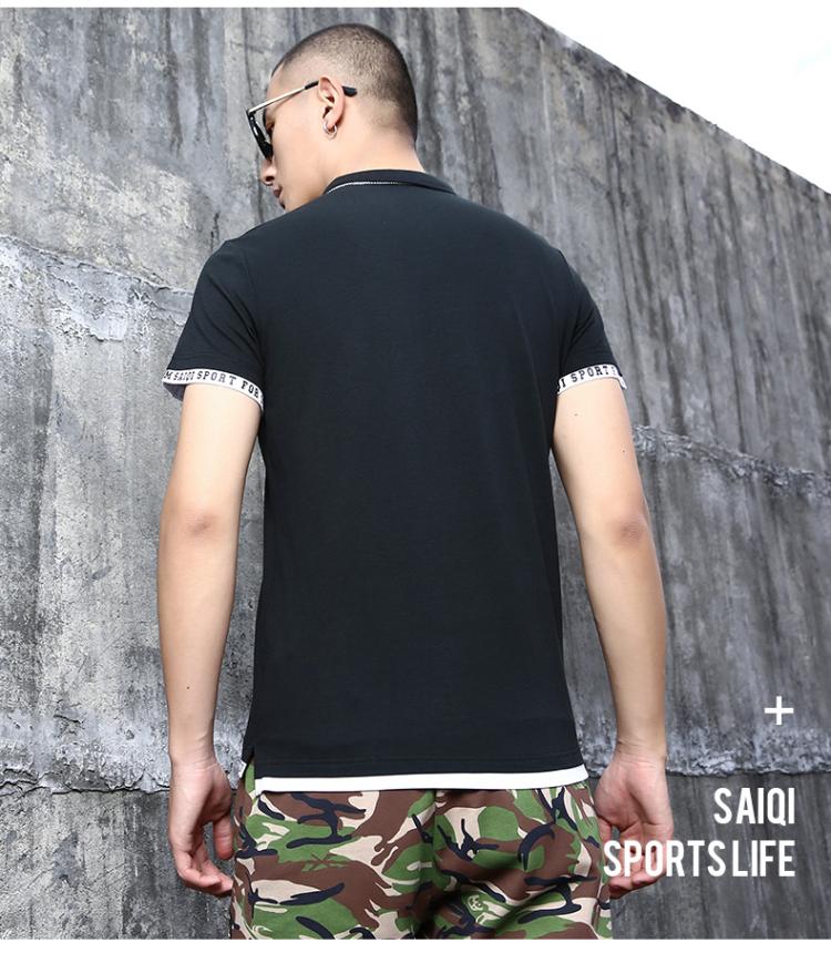 Psyche nam POLO áo sơ mi hè 2019 mới Slim hoang kinh doanh ve áo nửa tay áo thun nam - Áo polo thể thao áo polo đen