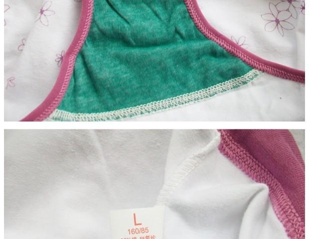 Tiandida thun Lycra cotton trắng nhạt in quần lót màu tím trong quần lót kháng khuẩn eo rộng 10 quần lót nguyệt san