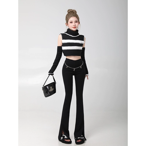 小P衣站 Трикотажный осенний свитер, яркий броский стиль, изысканный стиль