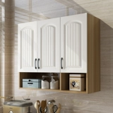 Кухонный шкаф с твердым деревом Экологическая доска может настроить настенный шкаф балкона хранения шкафа для хранения шкафа для хранения шкафа для хранения шкафа для хранения шкафа