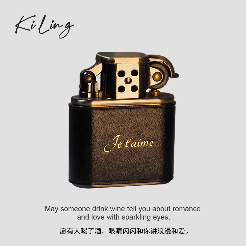 KILING Hot Gold Lighter Kerosene Old Vintage Vintage Grinding Wheel Birthday Send Boyfriend Gift Custom Lettering