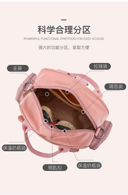 2020 New Multi-purpose Internet Celebrity Backpack Going Out Mom Bag Large Capacity Lightweight One-Shoulder Mommy Bag Mother and Baby Backpack