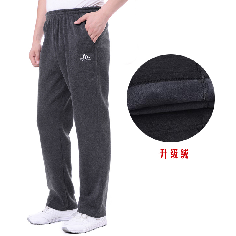 Quần thể thao nam trung niên cộng với quần nhung dày mùa thu và quần dài quần đùi