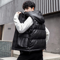 Winter new Lianhood down waistcoat Mens youth Leisure vests Korean version Trend 100 Lap Shoulder Coat Tide