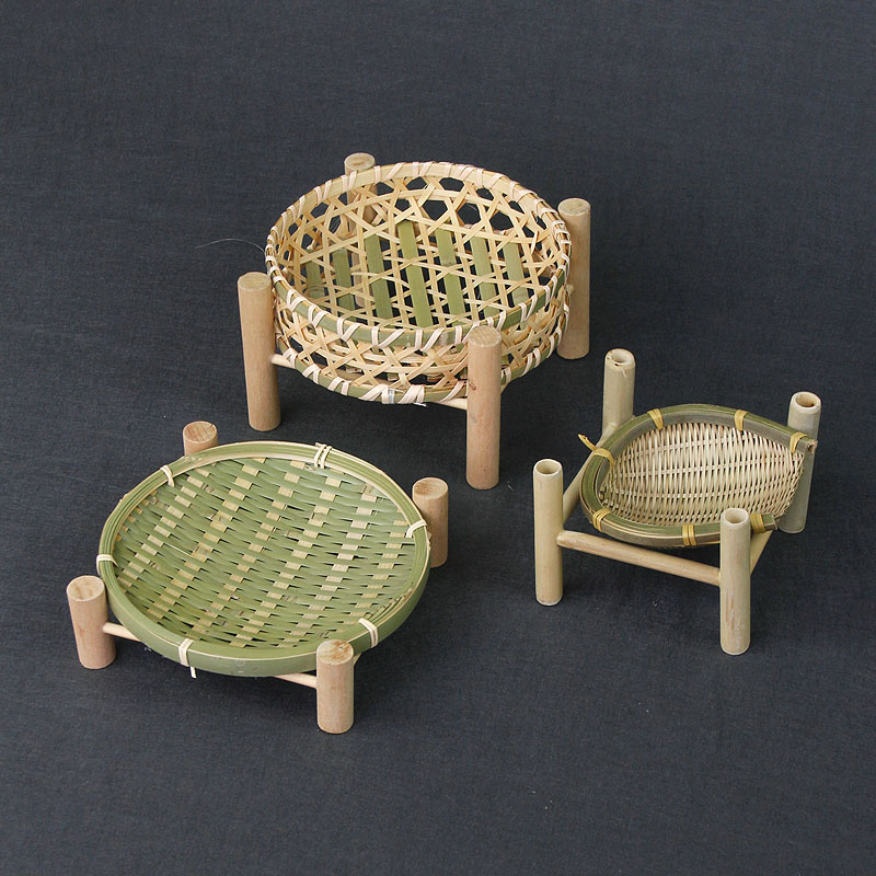 Creative bamboo weaving a variety of square frame fruit plate fruit plate fruit basket restaurant snack plate dish dried fruit snack storage plate