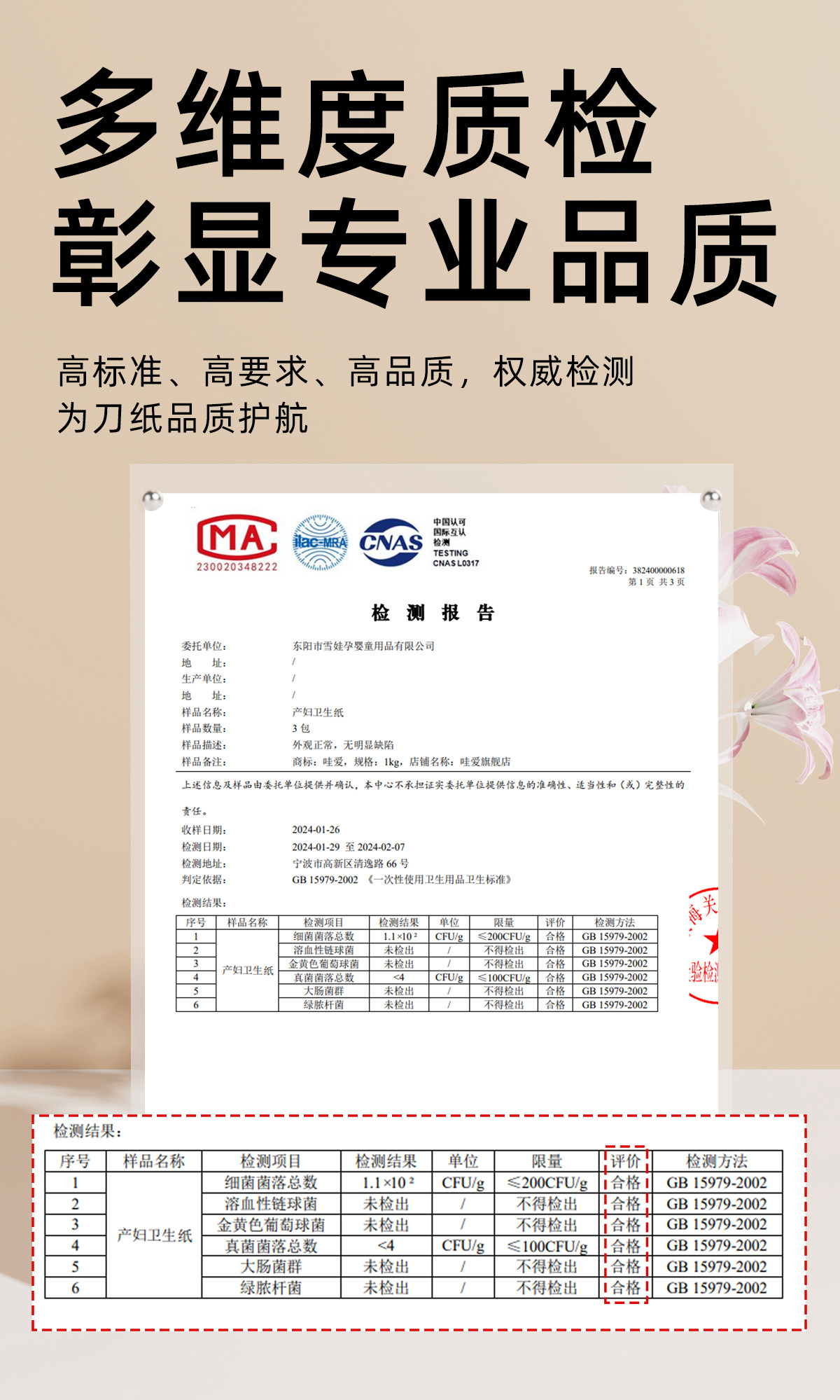哇爱产妇专用卫生纸加大号月子纸产后产房刀纸待产用品卫生巾护垫 — 13