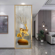 Double-sided light-transmitting screen art glass partition modern living room light luxury decoration entrance shielding entrance hall tempered customization