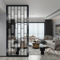 Art glass screen partition background wall Entrance home improvement living room cabinet double-sided matte aisle light transmittance simple diagram