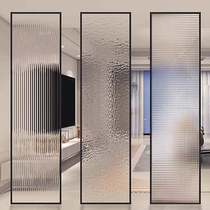 Water pattern water cube ultra white stone pattern silver wave embossed Changhong art glass partition screen modern custom pattern