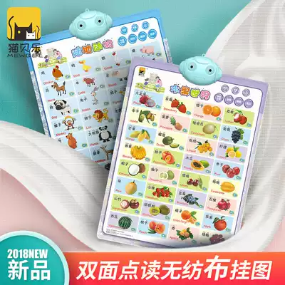 Non-woven double-sided audio wall chart Early education sound wall chart 0-3 years old 6 children's voice according to the picture sound literacy wall sticker