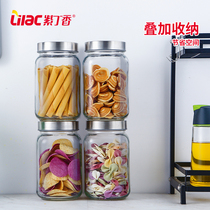 Glass Seal Tank Moisture Storage Tank Food Dry Goods Groceries Bottle Milk Powder Jars Honey Bottle Snack Sugar Vat Suit