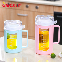 Purple glass leakage kettle size soy canister jet bottle kitchen supplies anti-collision large oil tank