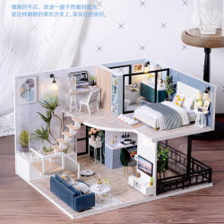 DIY Cabin, Relaxing Time, Loft Villa, Handmade House, Building Toy Model, Assembled Birthday Gift