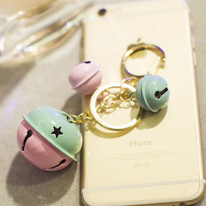 Candy Macaron Key-button jelly bell cars pack-piece keychain Chinese wind hanging if a woman