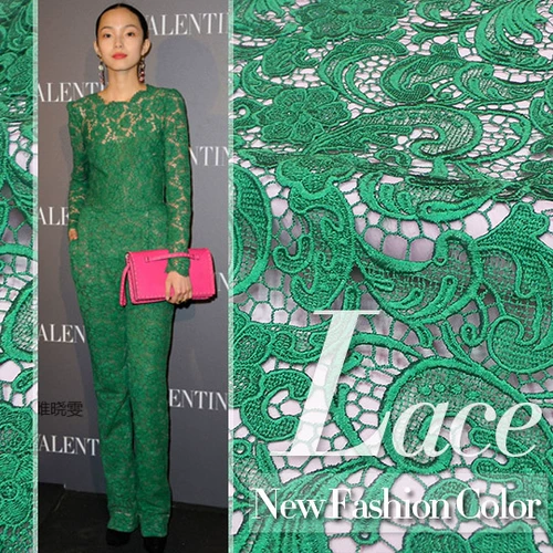 汧沅月 Новые тяжелые работники вода -Современная кружевная ткань Полая трехмерная цветочная одежда