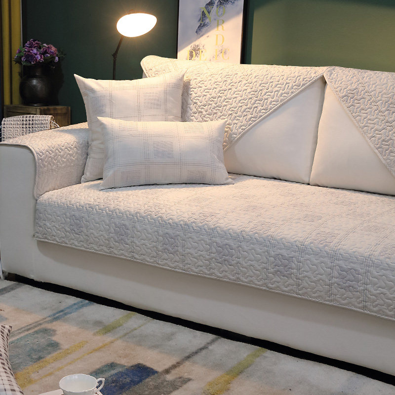 Cotton sofa cushion four seasons universal Nordic non-slip sofa cover sofa towel simple modern cushion backrest armrest towel
