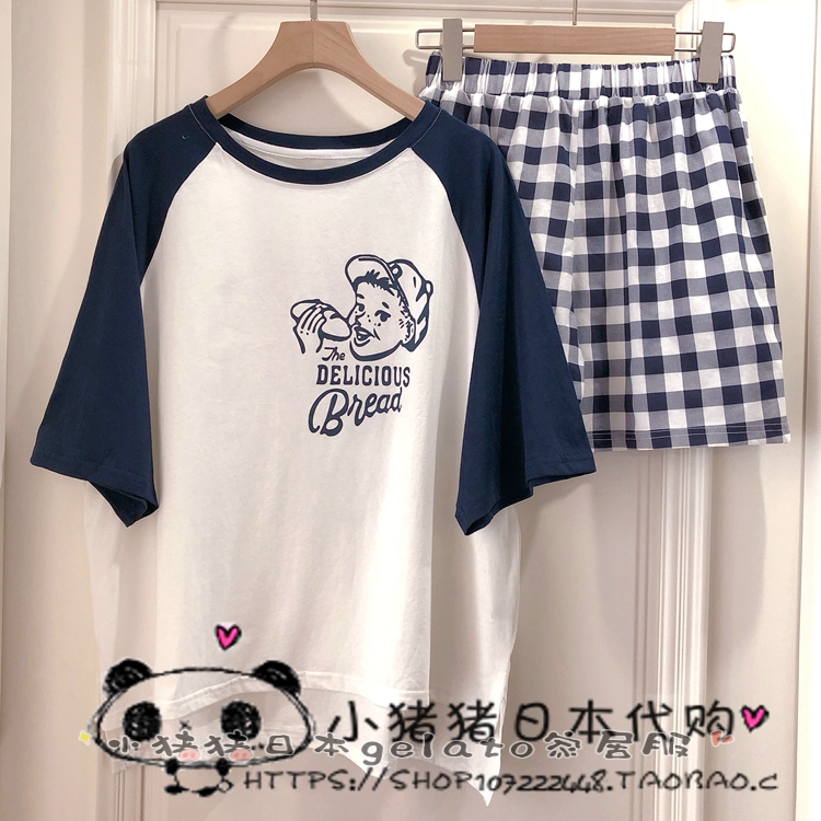 Japanese gelato Summer Leisure and Loose Pajamas Short Short Short Short Cotton Home Clothes