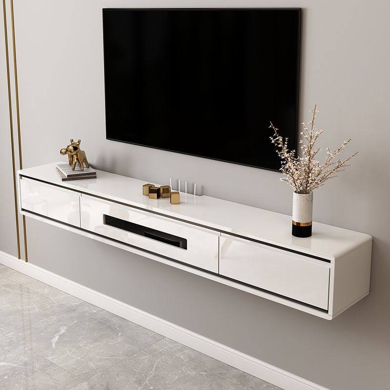 Modern minimalist wall-mounted TV cabinet hanging cabinet narrow and small apartment living room bedroom hanging wall set-top box shelf