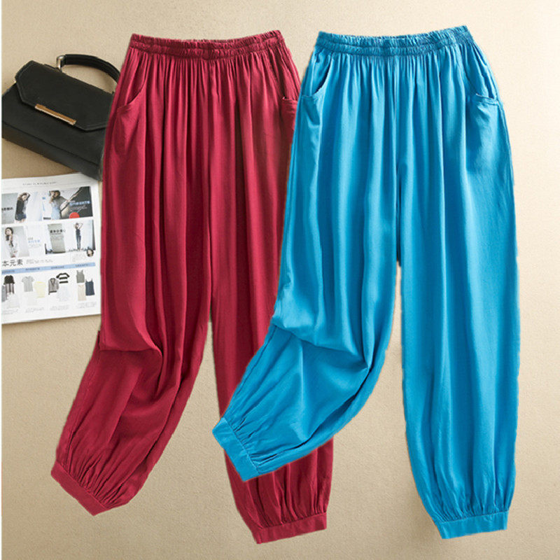 中老年夏季时尚之选：透气凉爽的阔腿灯笼裤