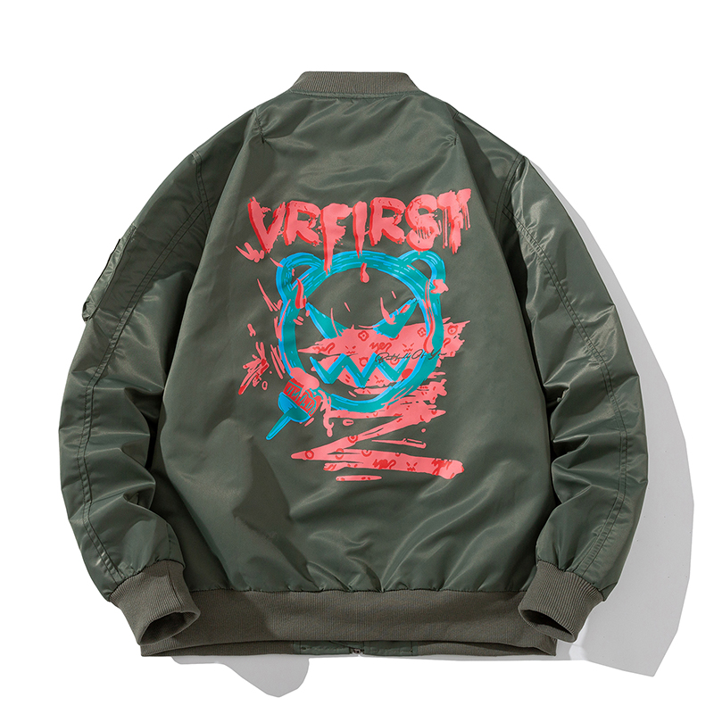 Baseball Uniform Flight Jacket Autumn Winter Male And Female Couple Coats Students Loose Harbor Wind Leisure Air Force Pilot Tide Cards