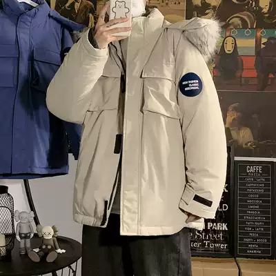 Down jacket men's 2020 new Hong Kong style couple national tide brand loose casual trend handsome winter thickened jacket