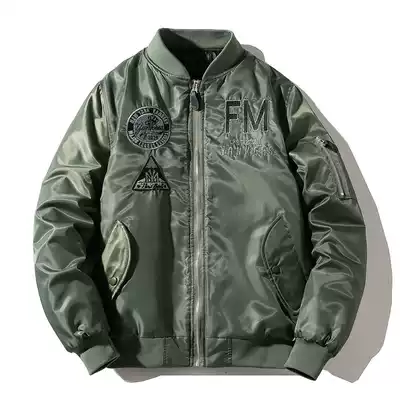 Autumn and winter new trendy brand embroidered baseball uniform thick coat fashion couple flying jacket baseball suit