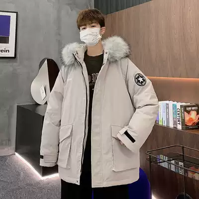 Men's down jacket handsome trend brand 2020 new Hong Kong style couple loose casual thickened student winter jacket