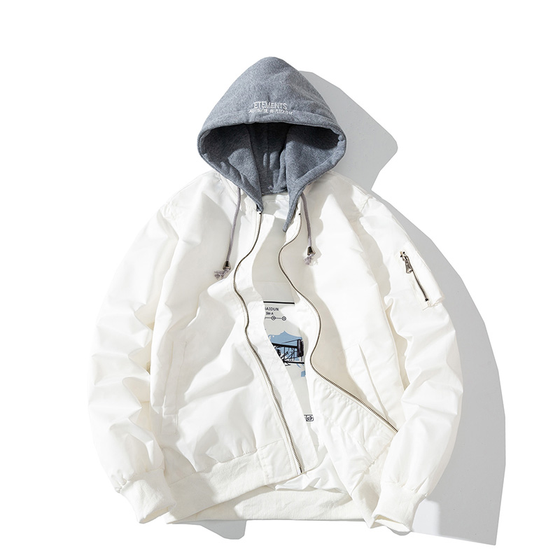 New Nasa Air Force Pilot Jacket Man 2021 Chunqiu Season Tide Cards Loose Pure color American baseball jacket jacket