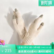 Fancet glove female winter mountain cashmere gloves knit jacquard splitting finger gloves riding thickened driving touch-screen gloves