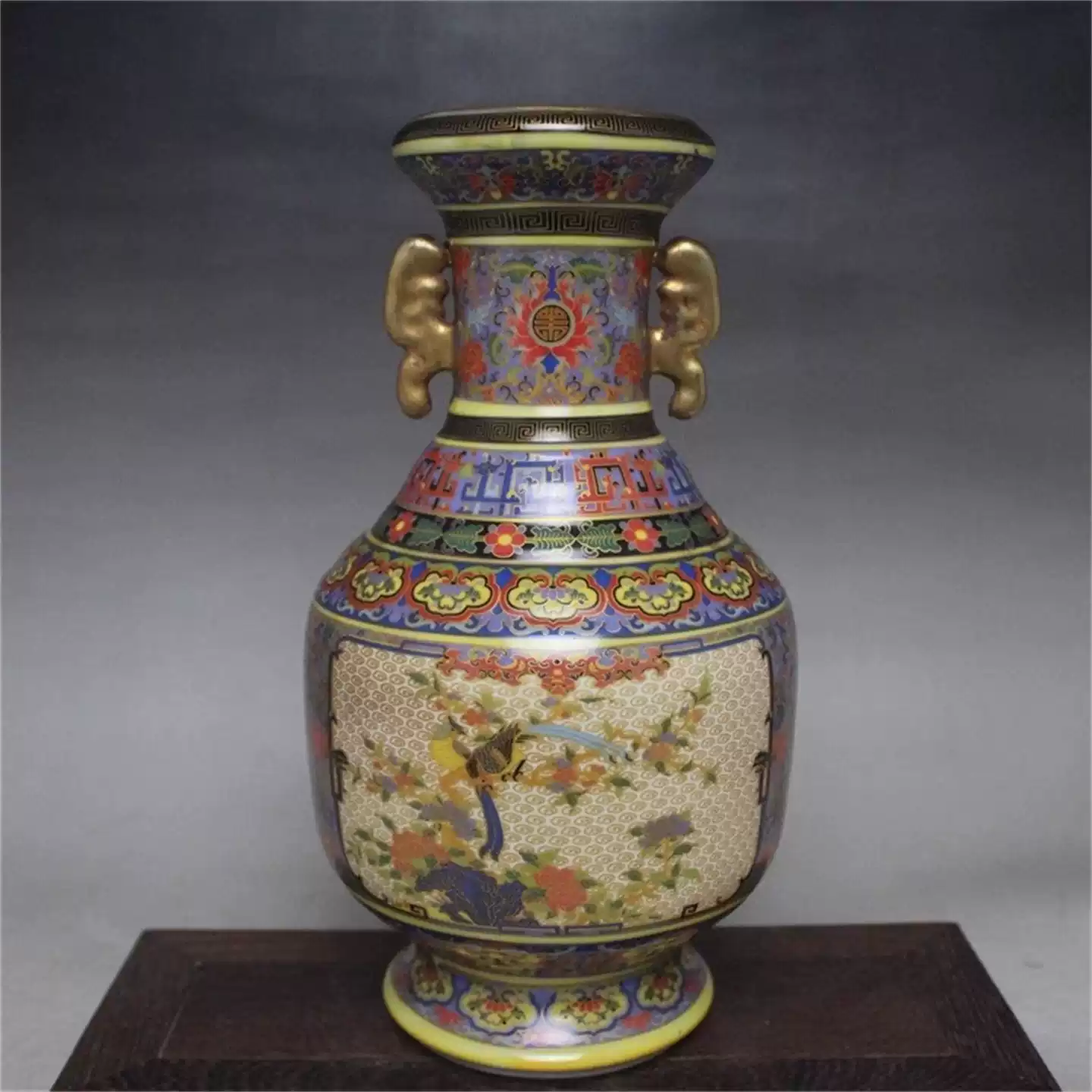 民国福建会馆游长子造重工粉彩送财弥勒佛雕塑古瓷器厂货古玩收藏