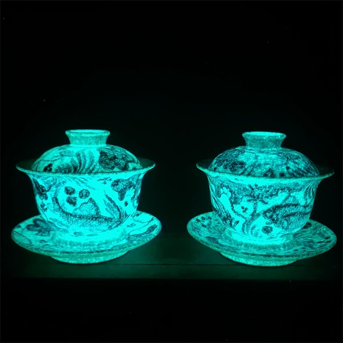 Мин Сюанде сине -белая рыба шаблон ванны сан -сантид крышки станка антикварные антикварные антикварные фарфоровые украшения люминесцентные фарфоровые старые продукты сбор