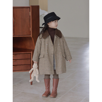 30% off clearance non-refundable｜Private server Winter girls’ quilted wool plaid coat 3m Thinsulate cotton coat