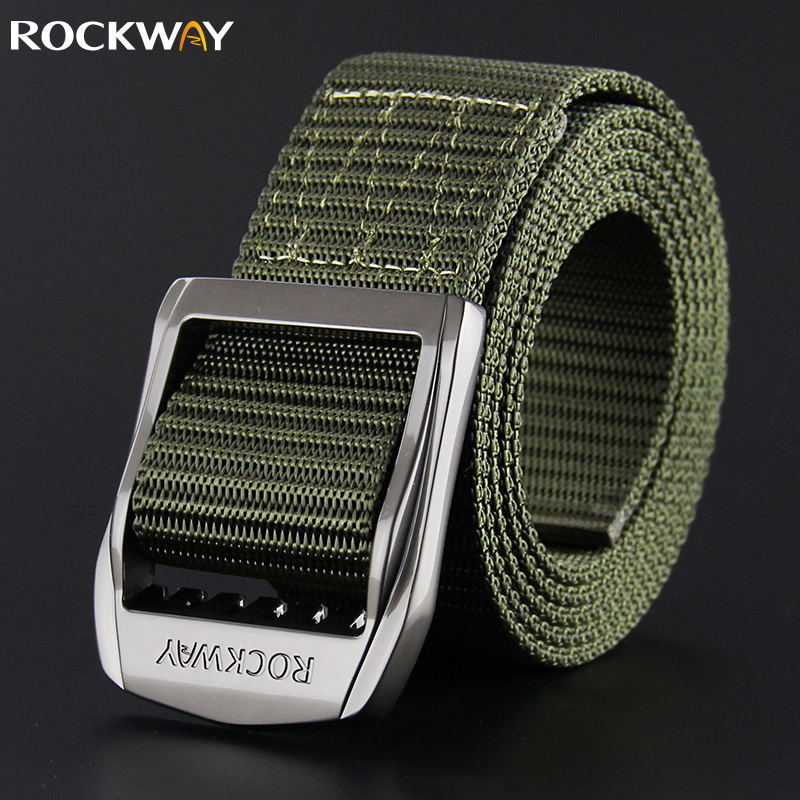 Yantu Zinc Alloy belt Men's belt Automatic smooth buckle Nylon canvas thickened pants belt Outdoor tactical